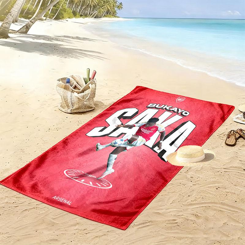 Bukayo Saka Fury Beach Towel, Large Soft Quick Dry Towel for Beach Camping Swimming
