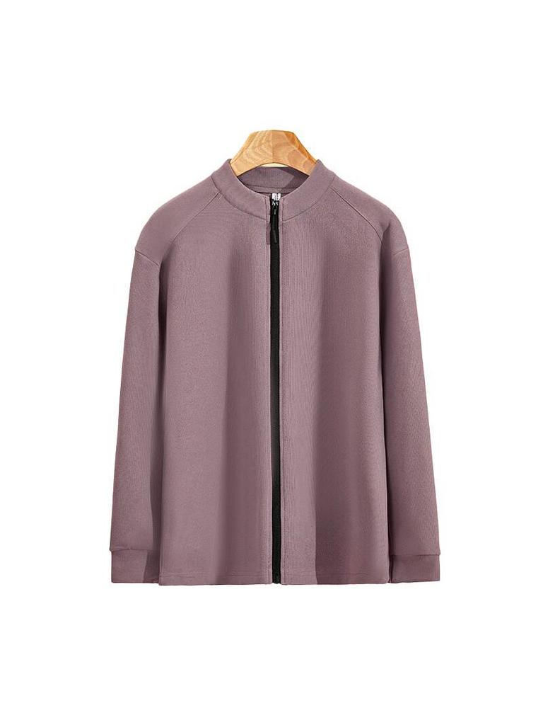 Unisex Stand Collar Fleece Jacket: Warm, Windproof, Casual Sports Top for Autumn and Winter