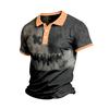 Men's Casual Short Sleeve Shirt with Halloween Print