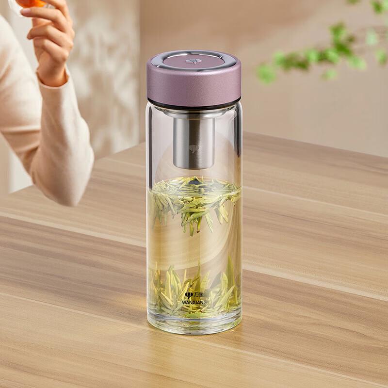 WANXIANG Portable High Borosilicate Glass Tea & Water Cup