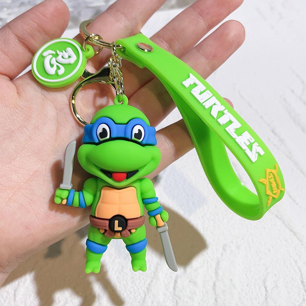 Kleurrijke PVC Ninja Turtles Sleutelhanger Schattige Siliconen Tassenhanger Voor Kinderen Cadeaus