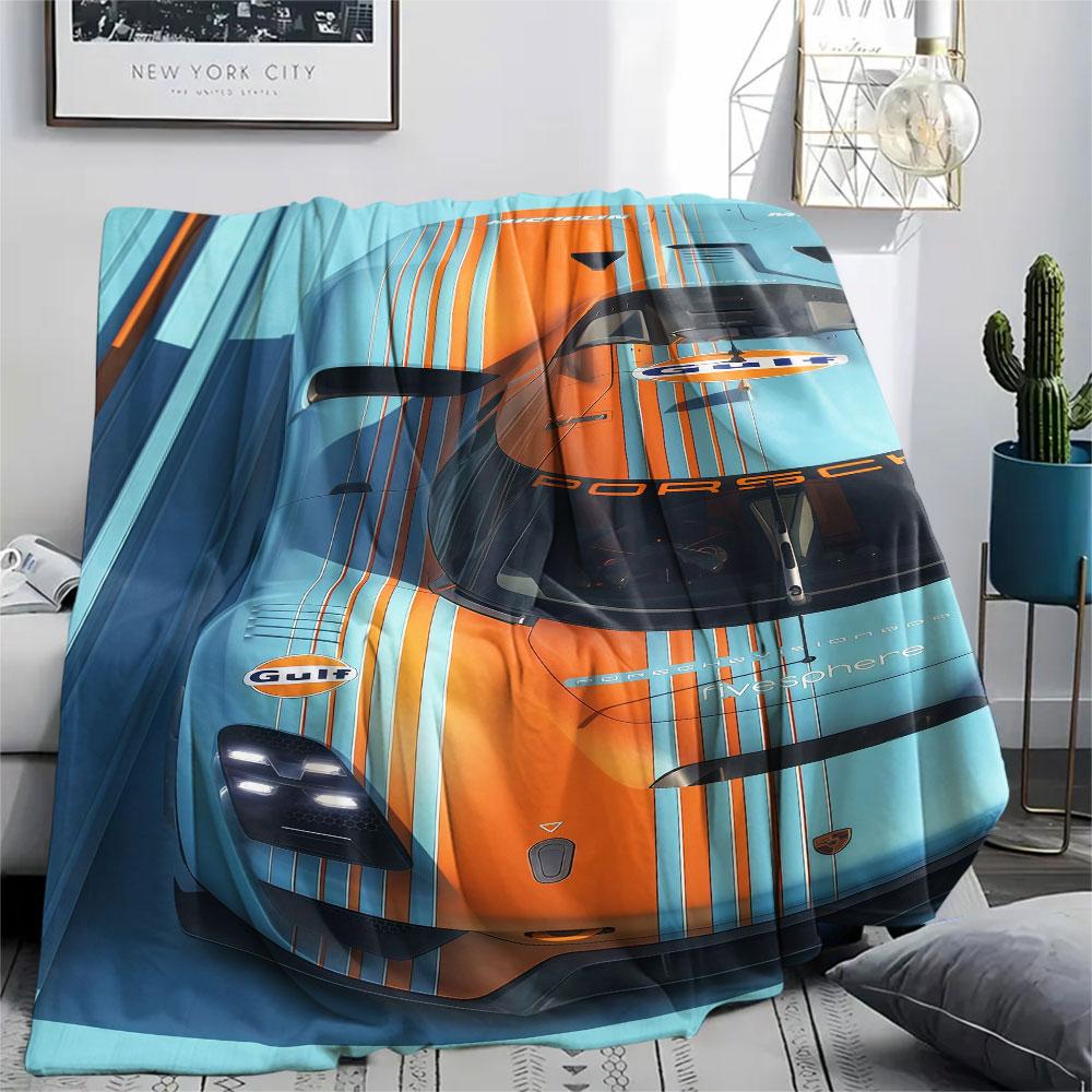 Gulf Printed Flannel Blanket, soft throw for bedroom sofa, washable, Christmas present, great gift.