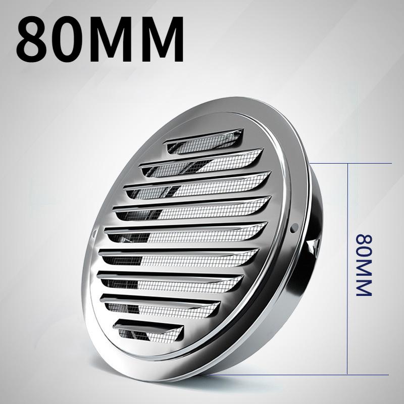 Stainless steel Exterior wall air outlet vent grille 70-200mm round duct cap air ventilation cover hole plug ventilation system
