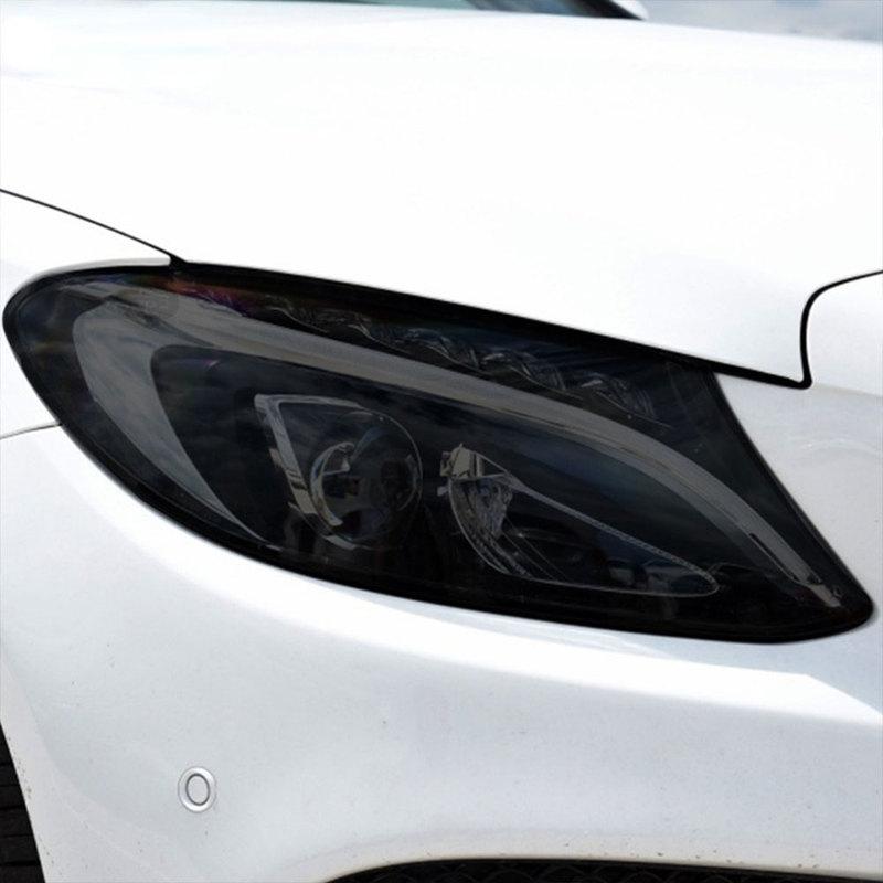 Car Headlight Tint Black Protective Film Protection Transparent TPU Sticker for Mercedes Benz C Class W204 W205 2011-On C63 AMG