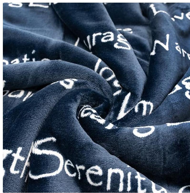 Coperta Compassione Forza Coraggio Super Morbida Calda Abbracci Regalo per Rimettersi in Forma Coperta Peluche Pensieri Curativi Energia Positiva Amore Speranza