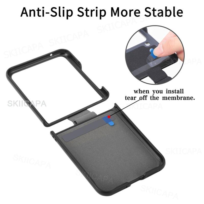 Lederhülle mit Lychee-Muster mit Ringständerhalter für Motorola Razr + 2024 Razr Ultra 2025 Razr 60Pro 50 40 Stoßfester Schutz Halter Rückseite