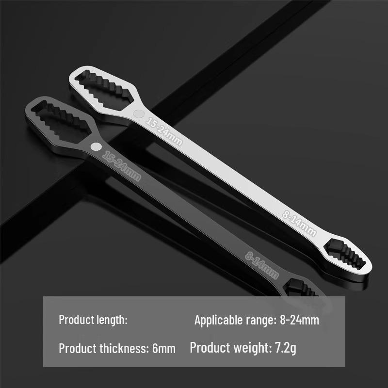 Multi-Purpose Double-Ended Adjustable Box & Open-End Wrench for Eyeglasses.
