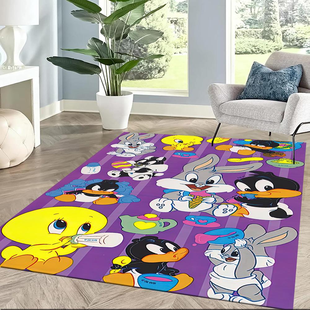 Classic Looney Tunes Characters Square rugs are a great choice for living rooms, bedrooms, home décor, and as gifts.