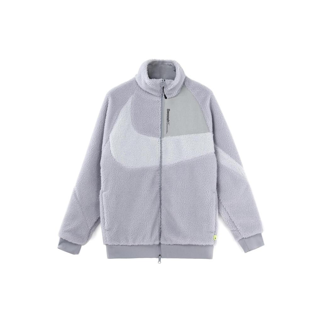 Nike Velvet Jackets Men's Wolf Gray Stand Collar Moderate FB1910-012