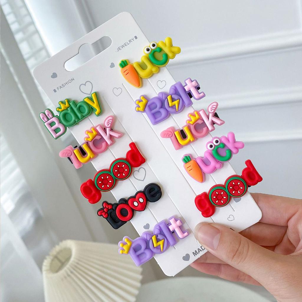 10 bucăți/set noi agrafe de păr cu unicorn drăguț de desene animate pentru fete, agrafe de păr colorate, dulci, pentru copii, accesorii de păr pentru fete