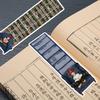 30Pcs Cartoon Girl Reading Series Simple Handheld Art Creative Material Ins Reading Paper Bookmark Diy