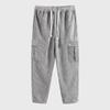 Autumn and Winter Solid Color Thin Corduroy Multi-pocket Straight-leg Pants Men's Sweeping Pants Men's Casual Loose Trousers