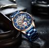 Curren 8391 Men's Sports Casual Quartz Watch with Steel Band and Calendar