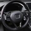 For Honda Accord 10Th Gen 2018     ABS Carbon Fiber Steering Wheel Cover Trim, Fit Sedan LX Sport EX-L Touring Hybrid, 2Pcs