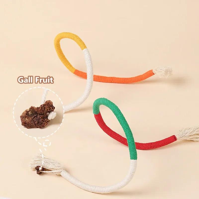 3Pcs 60cm Cat Teaser Interactive Cotton Rope Toy Cat Dental Chew Molar Bite Resistant Clean Mouth Safe Eco Friendly Pet Cat Toy