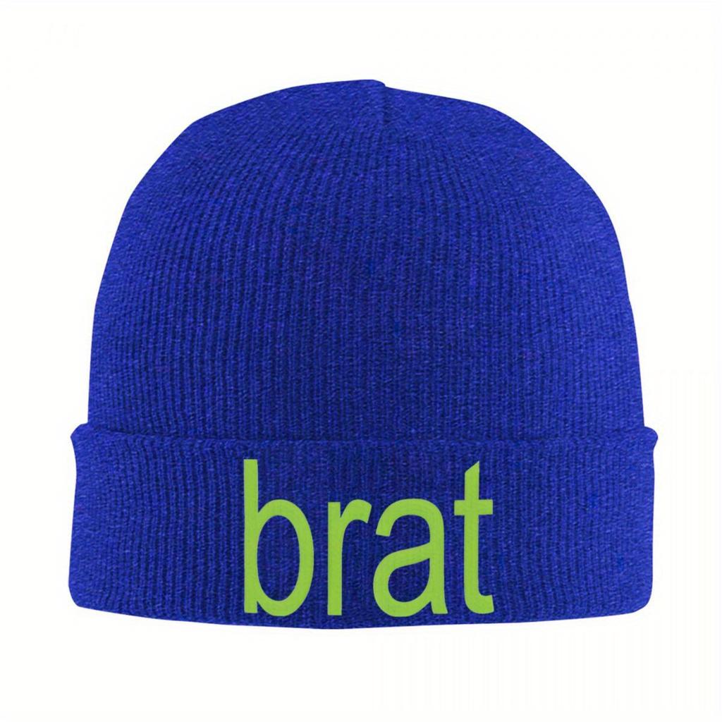 Brat Green Knitted Caps Women's Men's Skullies Beanies Winter Hats Charli XCX Album Casual Caps