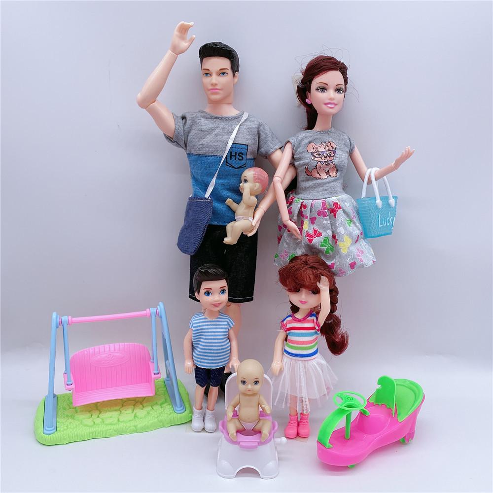 Pregnant Barbie Doll with Baby, Family of Five Set, Perfect Playhouse Gift for Kids