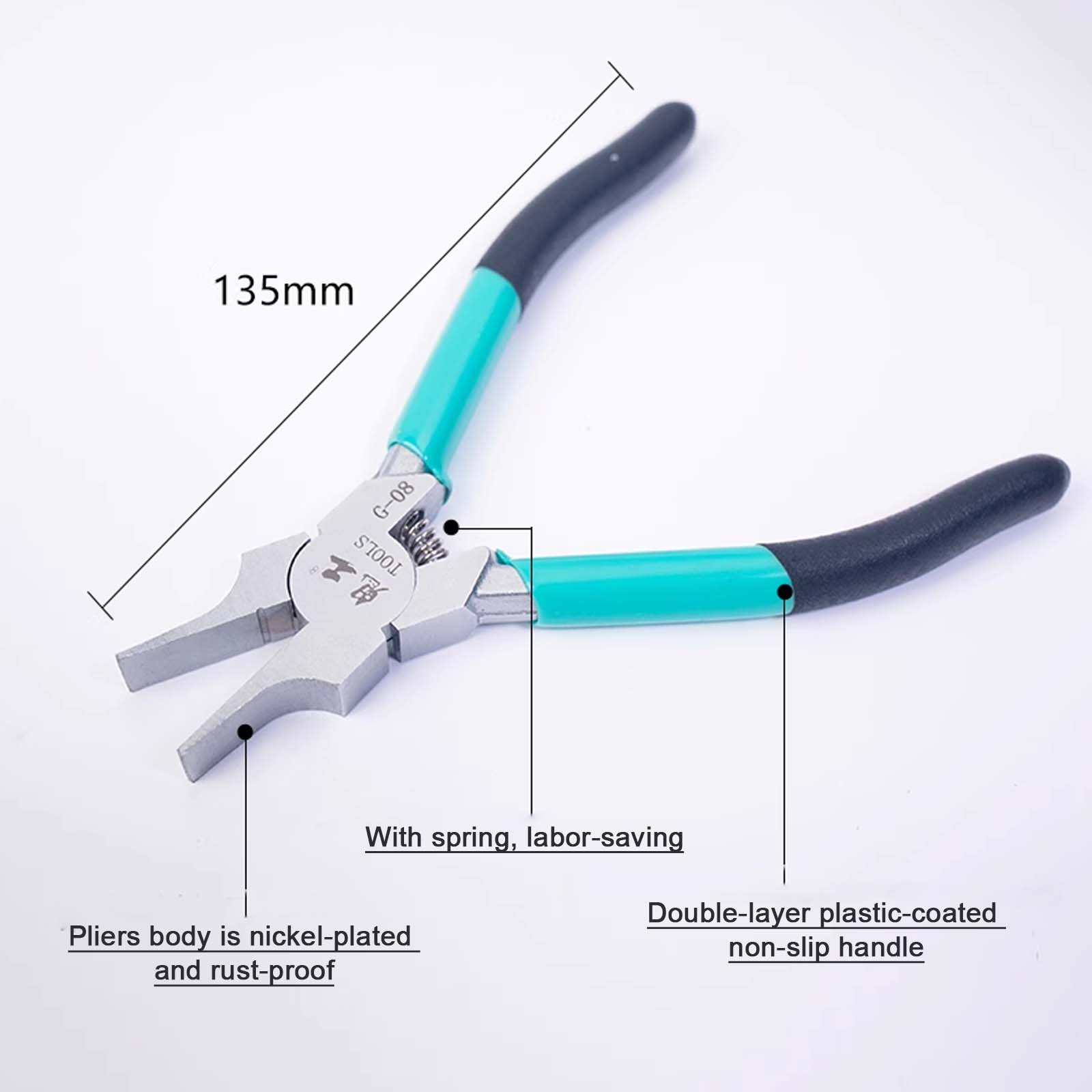 Mini Flat Nose Pliers, Toothless Jewelry Metal Sheet Bending Pliers China Mainland