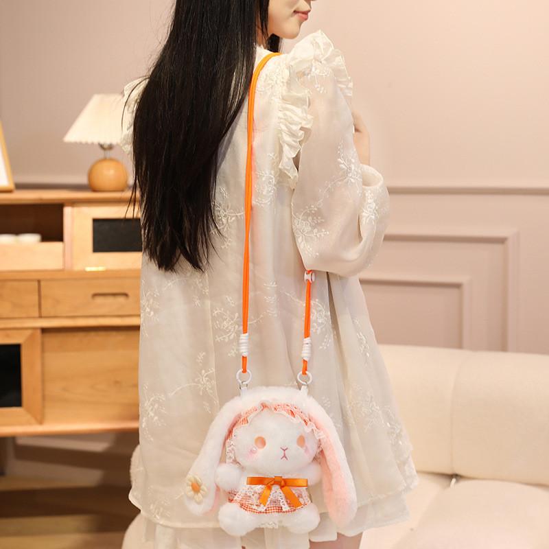 Plush Toy Rabbit Bags Backpack Cartoon Animal Style Girls Party Wear Casual