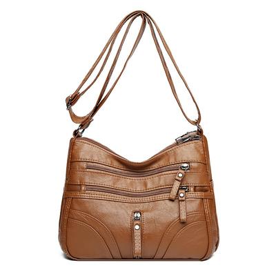 Women's Crossbody Bag Fashionable Soft Leather Large-capacity Single-shoulder Bag Mom's Bag
