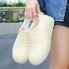 Lowtop rain shoes women's thicksoled waterproof inner heightincreasing rain boots adult shoes women's fashion short water shoes nonslip