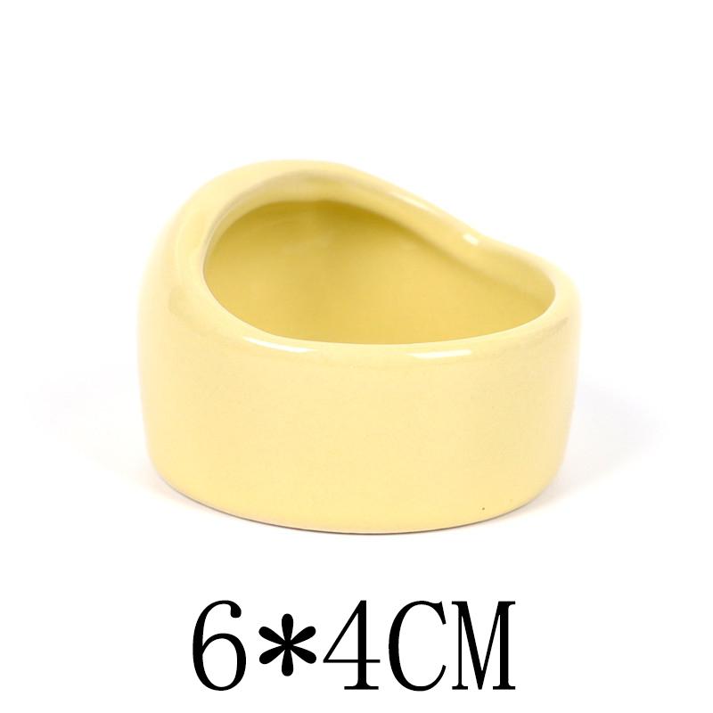 Hamster Ceramic Feeding Bowl Feeding Basin Guinea Pig Chinchilla Hedgehog Small Pet Round Bowl Food Water Feeder