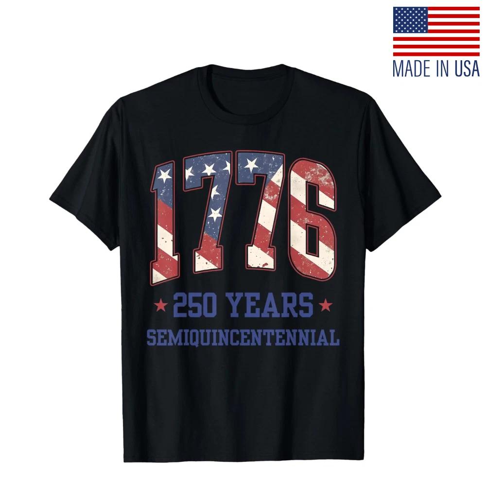 USA Flag 250 Years 1776 2026 Anniversary Unisex T-Shirt Reprint M