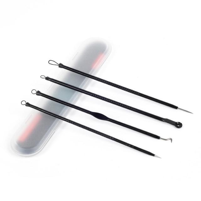 4Pcs/set Acne Blackhead Removal  Stainless Pimple Spot Comedone Extractor Beauty Face Clean Care Tools Facial Pore Cleanser