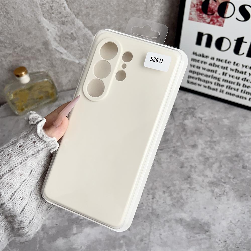 Luxury Original Liquid Silicone 1:1 Phone Case For Samsung Galaxy S23 FE S24 Plus S25 S26 Ultra Anti-drop Protect Cover with box