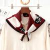 Korean version of solid color big red small square scarf women's plain color spring and autumn warm silk scarf versatile professional scarf decorative