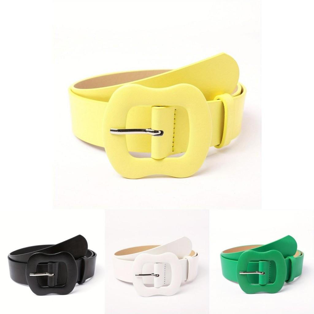 Stylish Korean Candy Color Women's Wide Waist Belt For Fashionable Dresses And Jeans