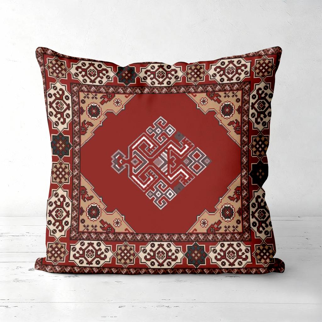 Exquisite Ethnic Patterned Decorative Cushion Covers Polyester Pillowcase, Sofa Decorative Cushion Cov Headboard Pillow