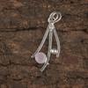 Rose Chalcedony Gemstone Pendant, Handmade 925 Sterling Silver Jewelry, Designer Silver Pendant Gift for Sister