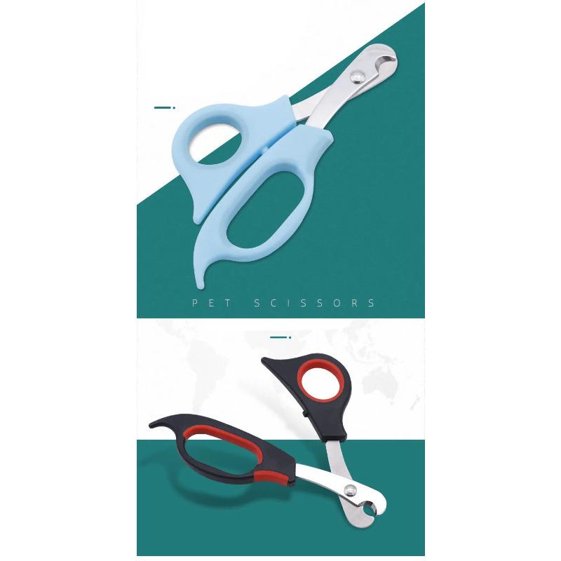 Stainless Steel Blade Dog Cat Pets Nail Clippers PP+TPR Comfort Handle Household Nailclippers Supplies for Professionals