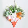 Decorative Style Easter Wreath Artificial Material Bunny Decoration Hanging Garland  Window Display