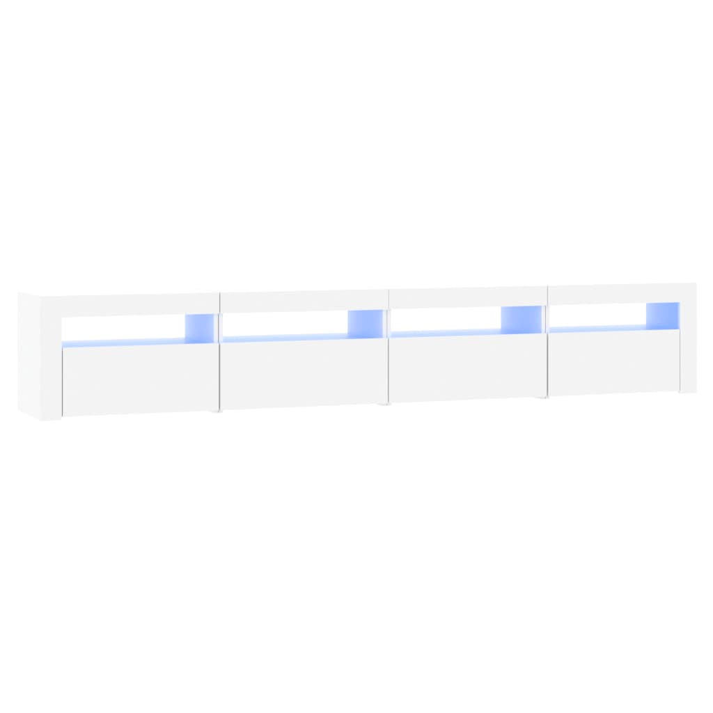 Vidaxl TV Cabinet with LED Lighting, White, 240X35X40 Cm