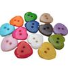 100Pcs Love Heart Shape Buttons DIY Mixed Color Scrapbooking Sewing Accessory