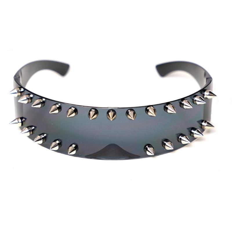 Punk Rivets Sunglasses Lightweight PC Studs Party Dance Eyewear For Outdoor Sports And Street Fashion