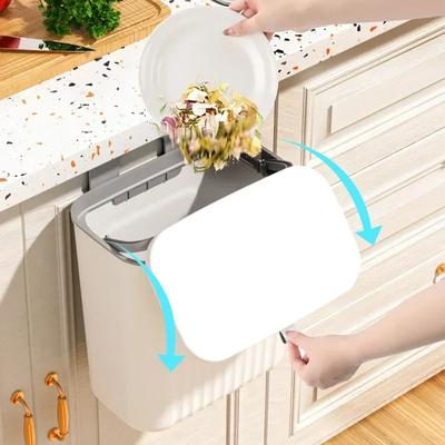 Duvara Monte Asılı Çöp Kutusu Mutfak Çöp Kutusu Dolap Kapısı Kapaklı Banyo Çöp Kutusu Çöp Kutusu Tezgah Çöp Kutuları Çöp Kovası