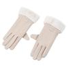 Women's Warm Touchscreen Gloves: Cozy Velvet-Lined, Windproof, Cold-Proof, Cute Cycling Gloves for Autumn and Winter.