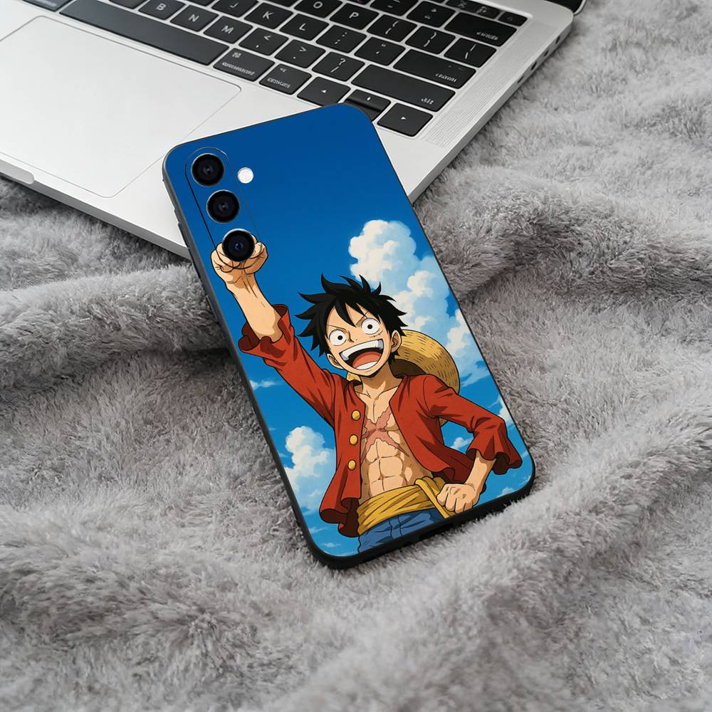 Popular Anime One Piece Phone Case For Samsung Galaxy A73,A71 A72,A70,A53,A52,A51,Soft Silicone Black Cover