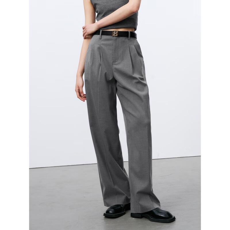PEACEBIRD Women's Pleated Wide-Leg Casual Pants