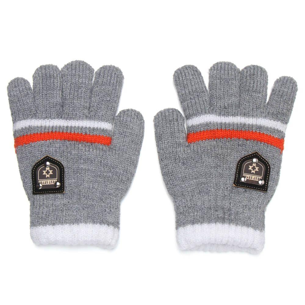 Inverno Outono Crianças Espessas Meninos Meninas Quentes Luvas Infantis Luvas de Tricô Mitones de Dedo Inteiro