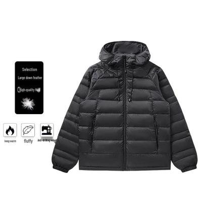 Veste en duvet légère à capuche unisexe: Automne/Hiver, Style Couple Tendance, Fermeture Éclair Bidirectionnelle, Vêtement d'Extérieur Chaud en Duvet de Canard à 90%