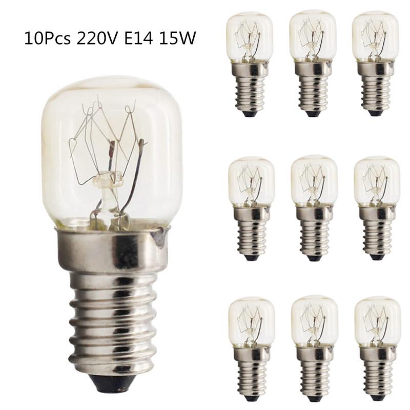 10Pcs 15W/25W E14 220V 300 Degree High Temperature Resistant Microwave/Oven Bulb