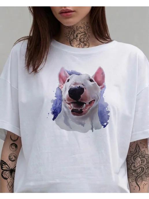 Casual summer T-shirt with print XL