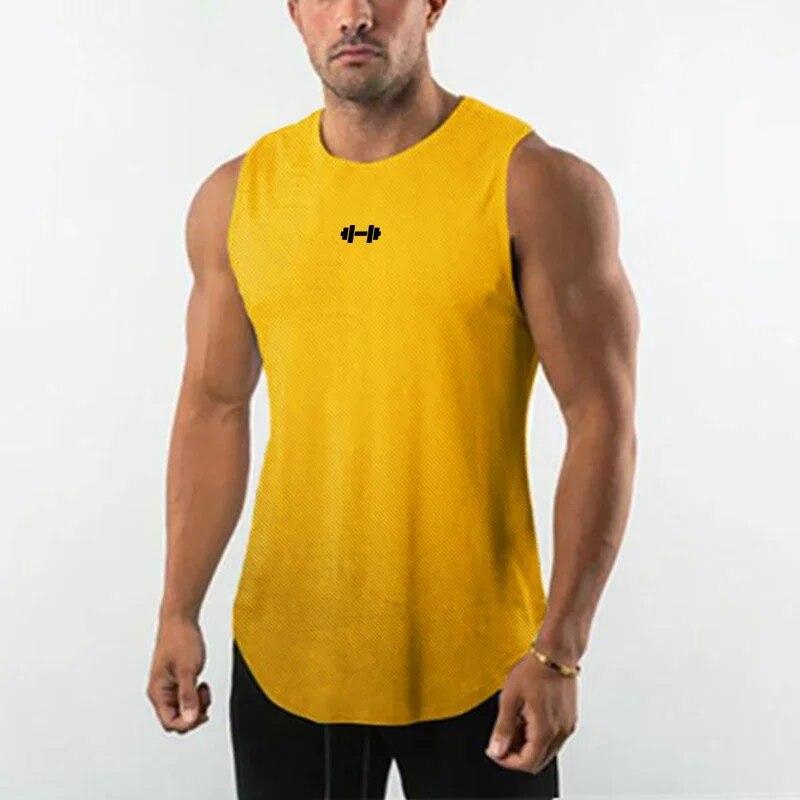 Do The Work Dropship Summer Men's Quick-drying Printed Basketball Bodybuilding Fitness Breathable Gyms Sports O-neck Tank Top