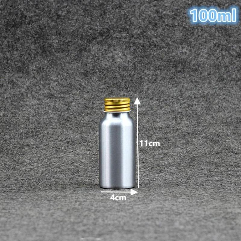 Parfüm Kosmetik Toner Wasserflasche Reise Tragbar Nachfüllbare Flasche 50ml-250ml Goldene Aluminiumflasche Mit Schraubverschluss