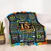15th Birthday Celebration Flannel Blanket-Soft and Suitable for Sofas,Beds,Offices,Travel,All Seasons,Great Gift for Holidays and Birthdays.