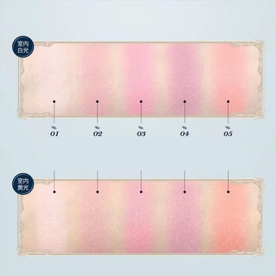 Flowerknows Bunny Garden Rose Blush Powder Blusher For Cheeks,Cruelty Free Long Lasting,Contour Face for A Natural Matte Finish